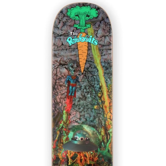 Unidentified Flying Rabbits Deck Skateboard by Ron English Limited Edition - Picture 2 of 6